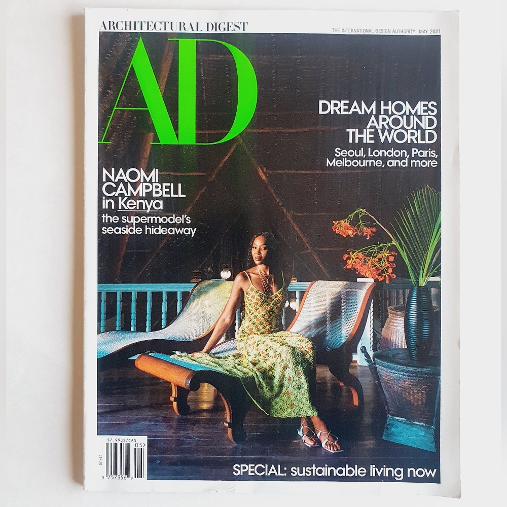 Architectural Digest May, 2021 - Naomi Campbell in Kenya - Sustainable Living